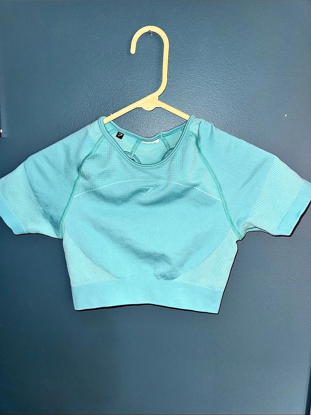 Gymshark Vital Seamless 2.0 Short Sleeve Crop Top - teal